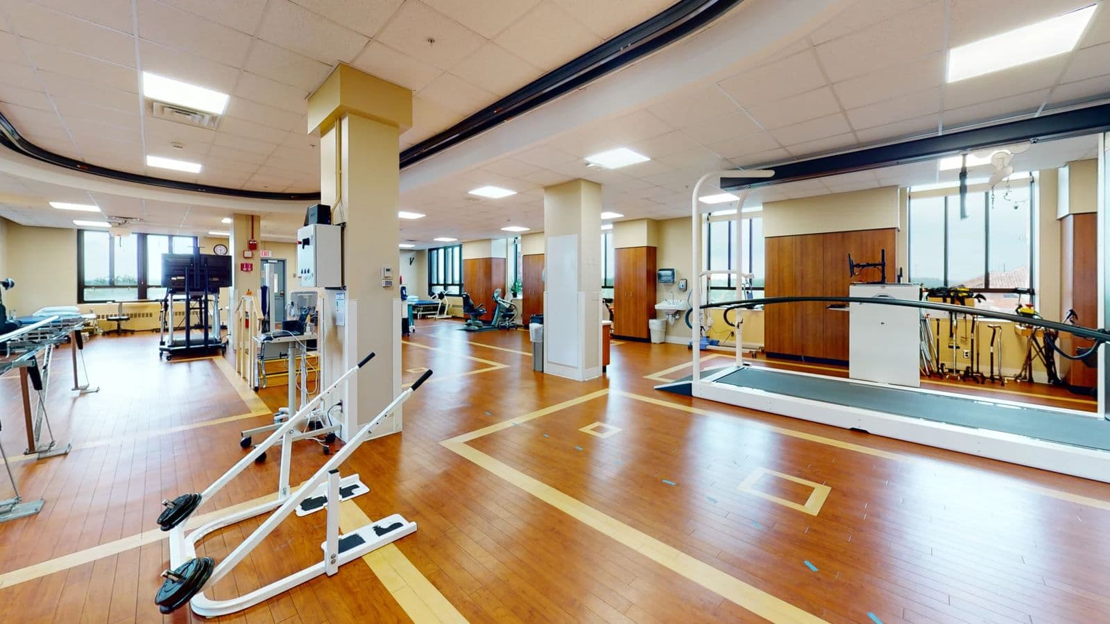 Physical therapy clinic floor
